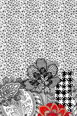 黑白印花华亿平台图片