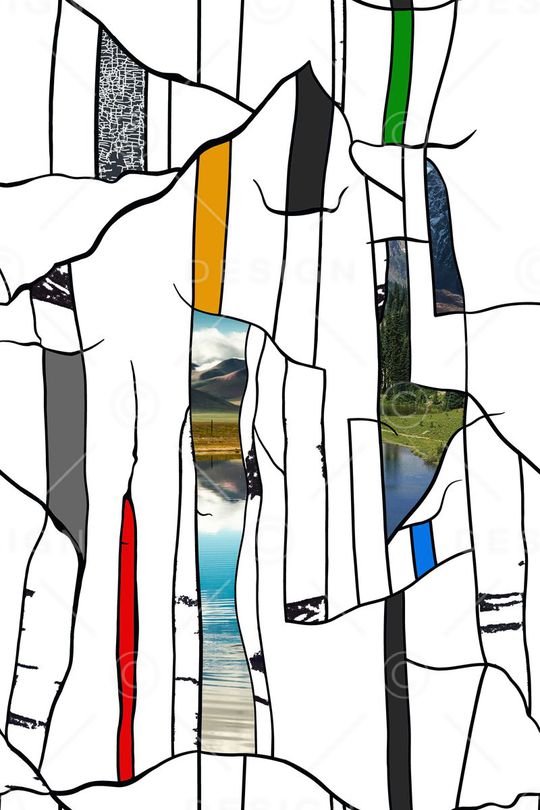 抽象肌理印花华亿平台图片