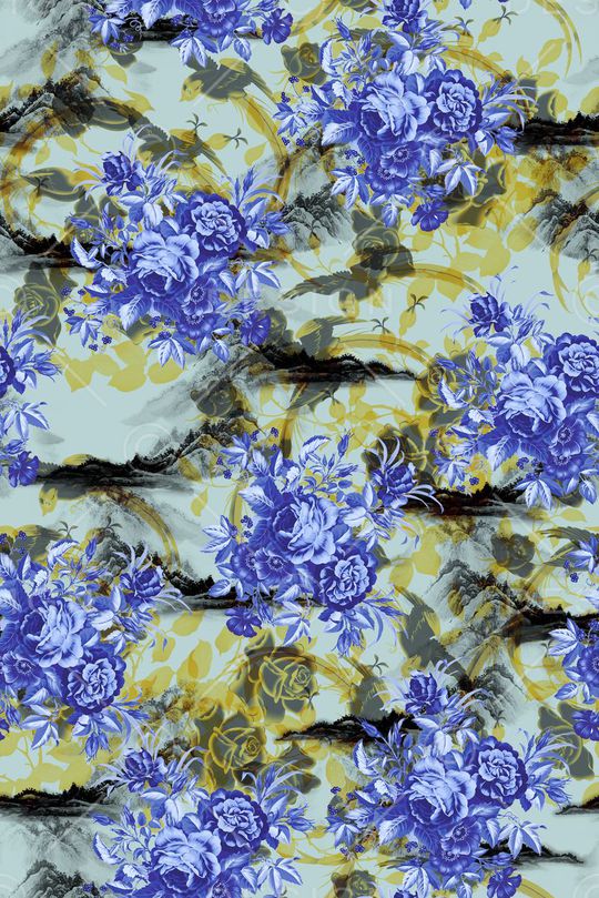 中国风印花华亿平台图片