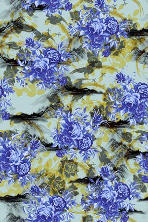 中国风印花华亿平台图片