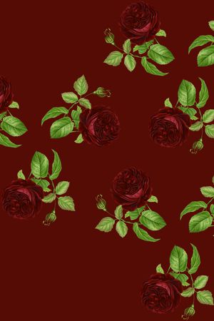 玫瑰印花华亿平台图片