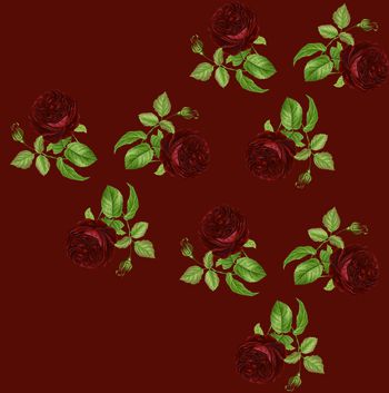 玫瑰印花华亿平台图片