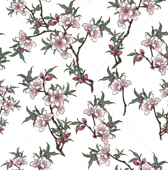 工笔画印花华亿平台图片