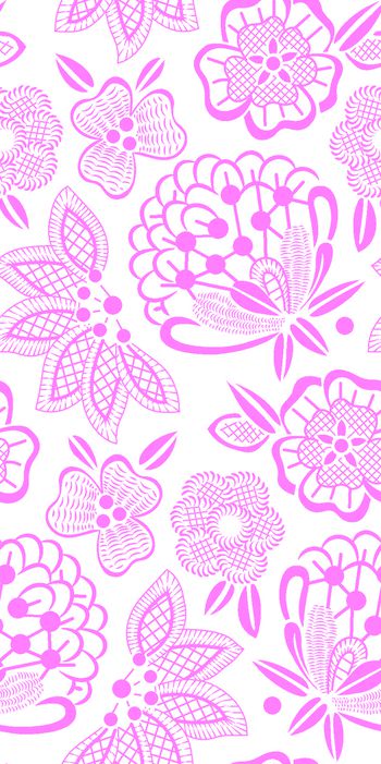 水墨花卉印花华亿平台图片