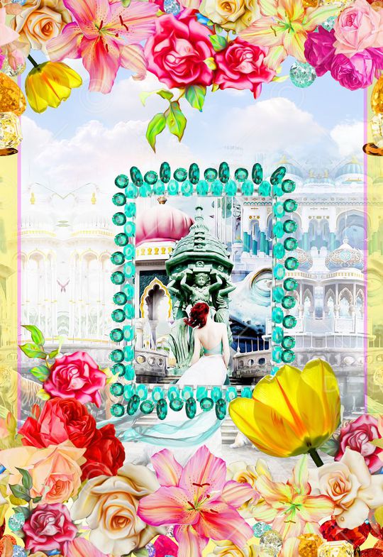 时装。钻石镜子印花华亿平台图片