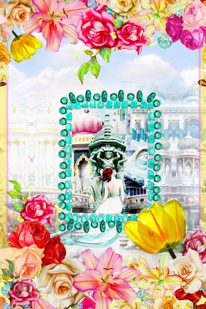 时装。钻石镜子印花华亿平台图片