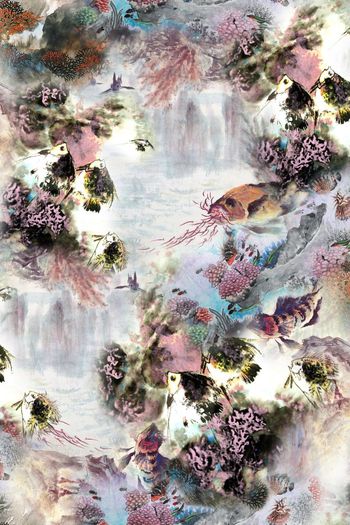 中国风印花华亿平台图片