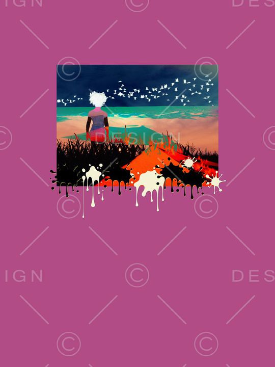 女孩印花华亿平台图片