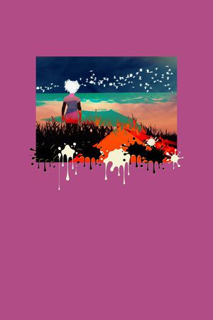 女孩印花华亿平台图片