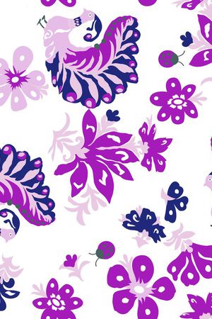 传统女装花卉印花华亿平台图片