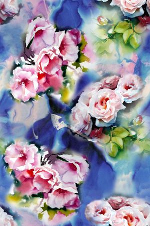 水彩印花华亿平台图片