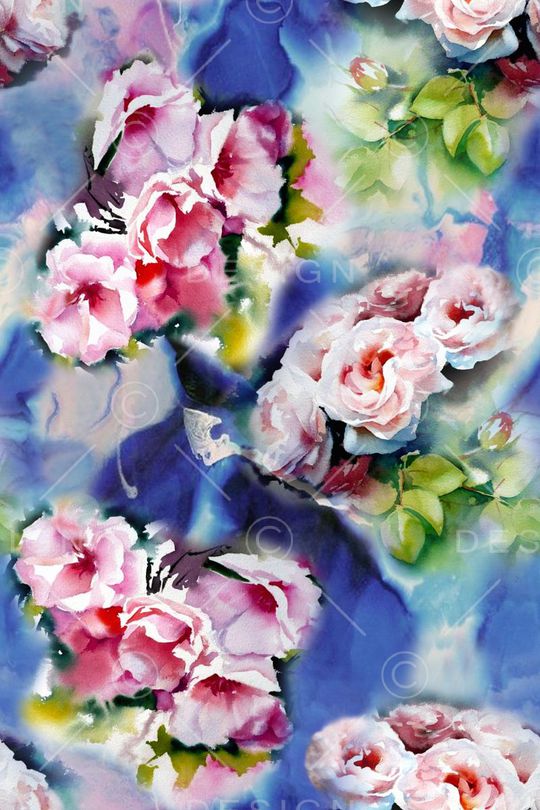 水彩印花华亿平台图片