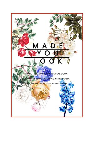 小清新花卉印花华亿平台图片