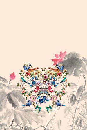 花鸟印花华亿平台图片