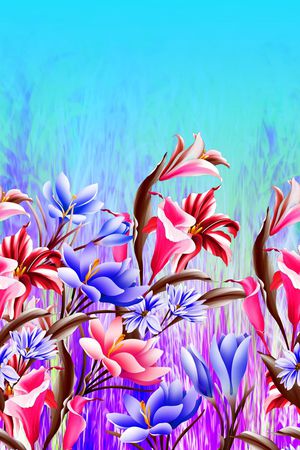 花卉印花华亿平台图片