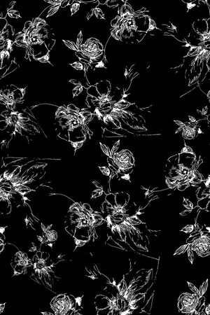 线描花卉印花华亿平台图片