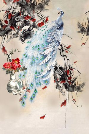 花鸟印花华亿平台图片