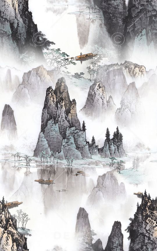 中国风印花华亿平台图片