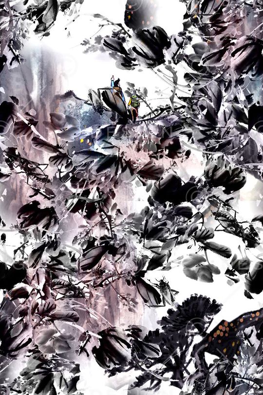 中国风印花华亿平台图片