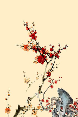 梅花印花华亿平台图片