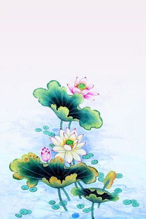 荷花印花华亿平台图片