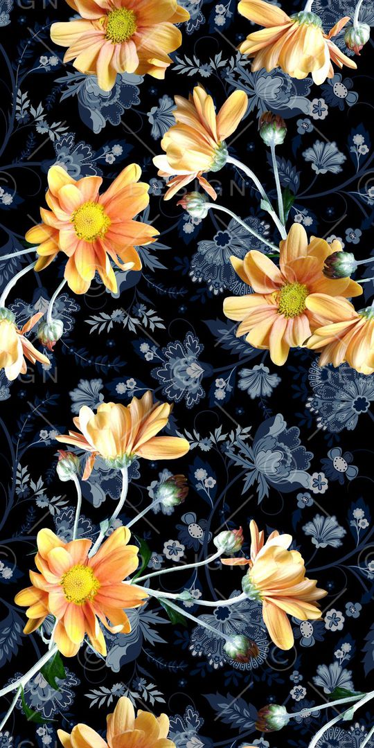 向日葵印花华亿平台图片