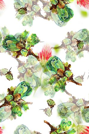 植物花卉印花华亿平台图片