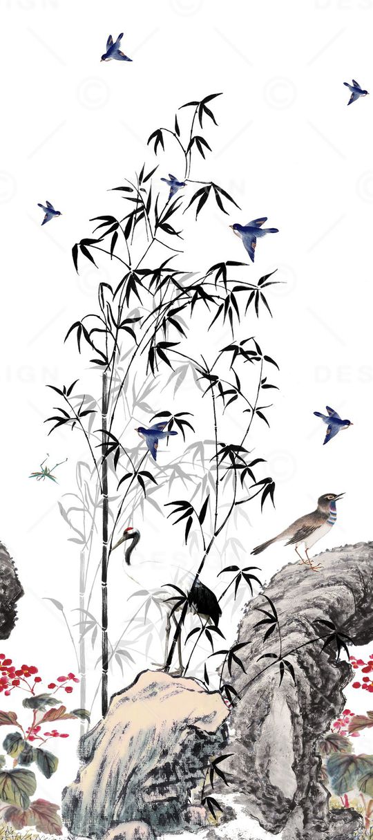 花鸟印花华亿平台图片