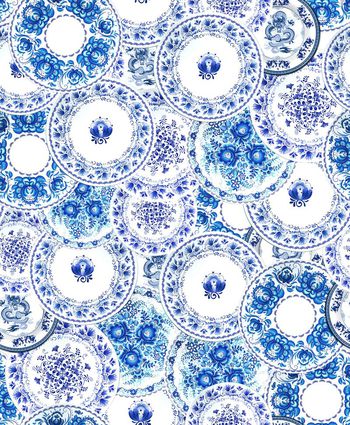 青花印花华亿平台图片