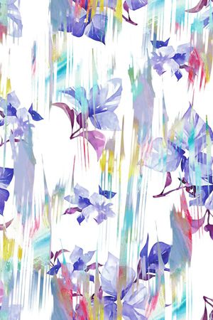 抽象几何清爽梦幻艺术平底立体手绘满版最新高清数码蕾丝民族中国风绣花珠宝肌理时尚潮

流大牌复古欧美风水彩花卉印花华亿平台图片