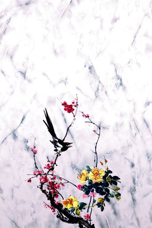 梅花印花华亿平台图片