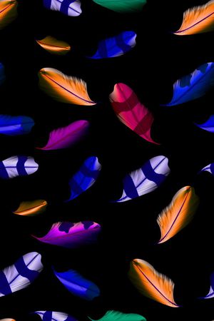 羽毛印花华亿平台图片