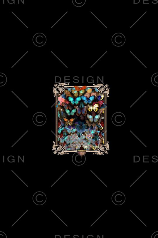 蝴蝶热气球印花华亿平台图片