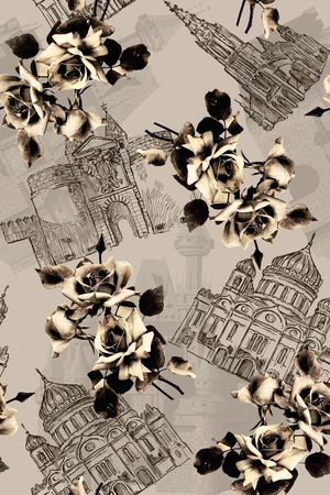 花卉印花华亿平台图片