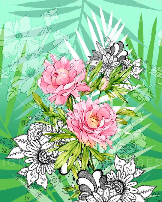 花朵印花华亿平台图片