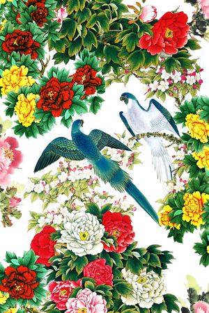 中国风印花华亿平台图片