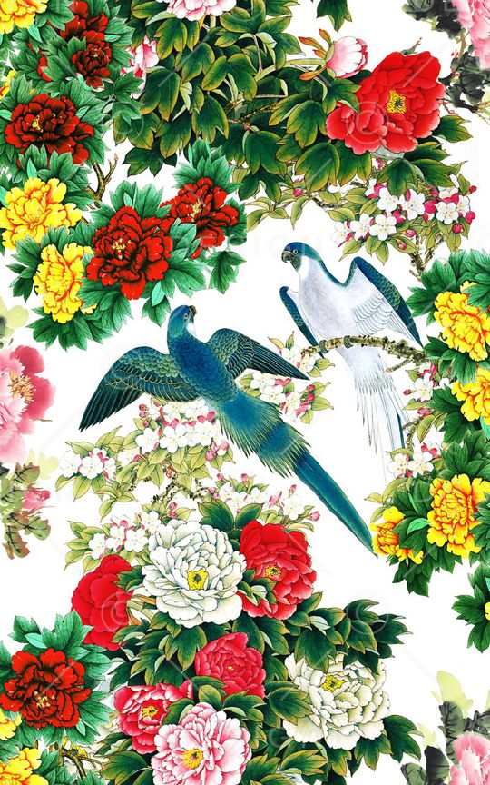 中国风印花华亿平台图片