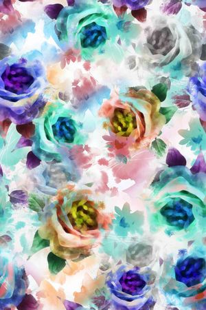 小清新花卉印花华亿平台图片