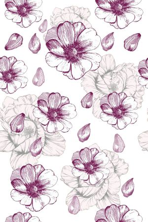 花卉印花华亿平台图片