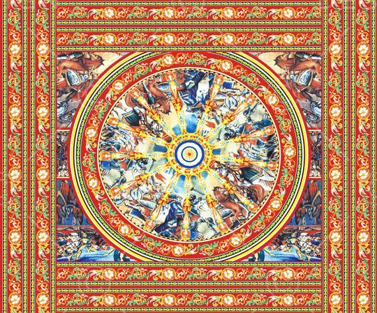 几何点缀印花华亿平台图片