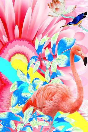 花卉印花华亿平台图片