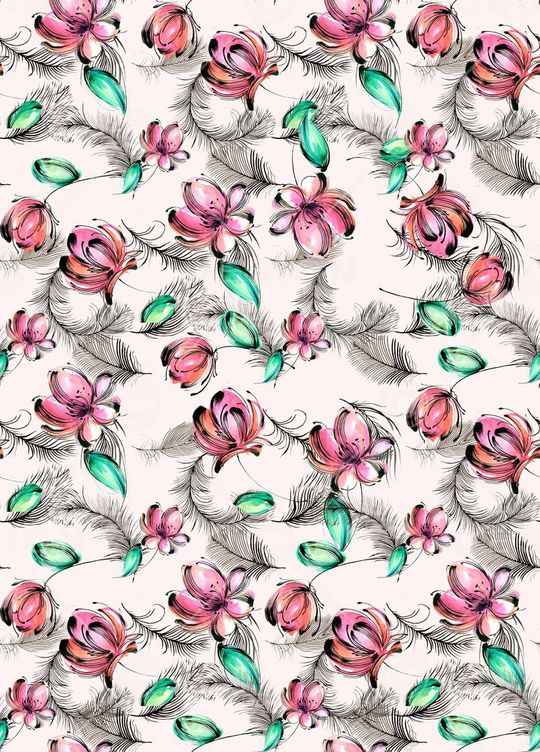 手绘印花华亿平台图片