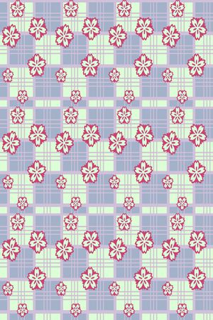 格子组合印花华亿平台图片