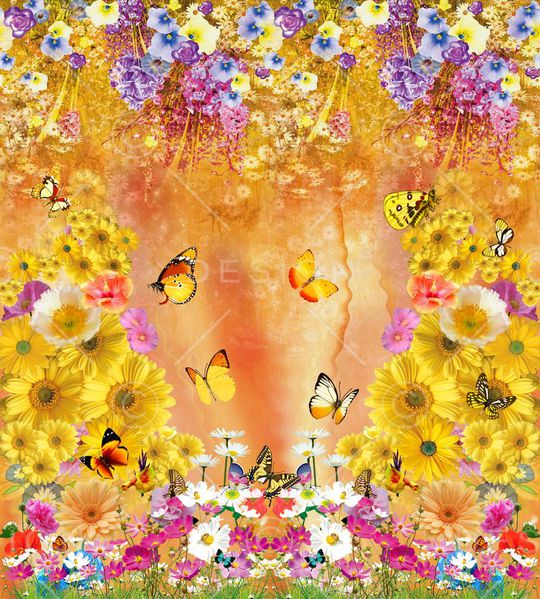 牡丹印花华亿平台图片