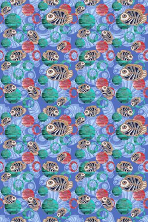 圆圈与波点印花华亿平台图片