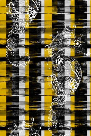 男装格子印花华亿平台图片