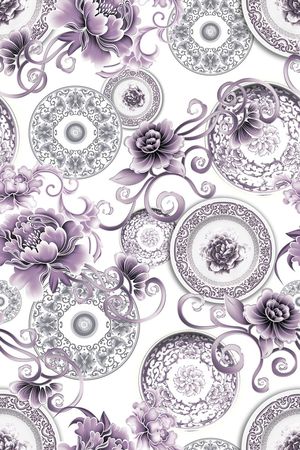 中国风印花华亿平台图片