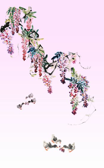 水墨印花华亿平台图片