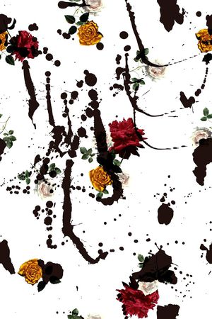 水墨印花华亿平台图片