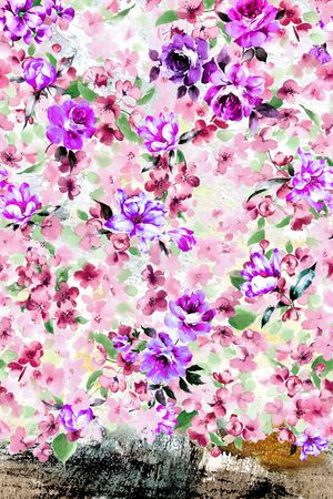 花卉印花华亿平台图片